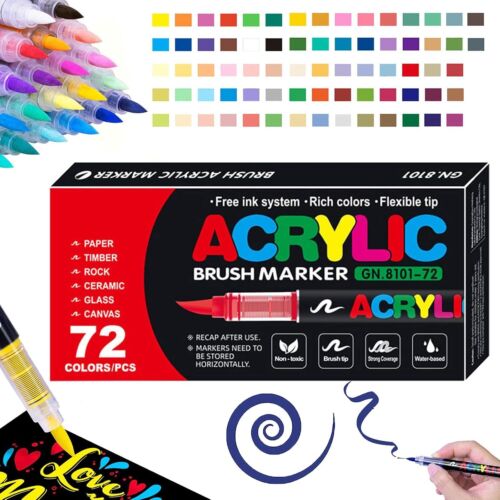 Straight Liquid Acrylic Marker Markers for Coloring Books Water-Based Valentines - Picture 36 of 56