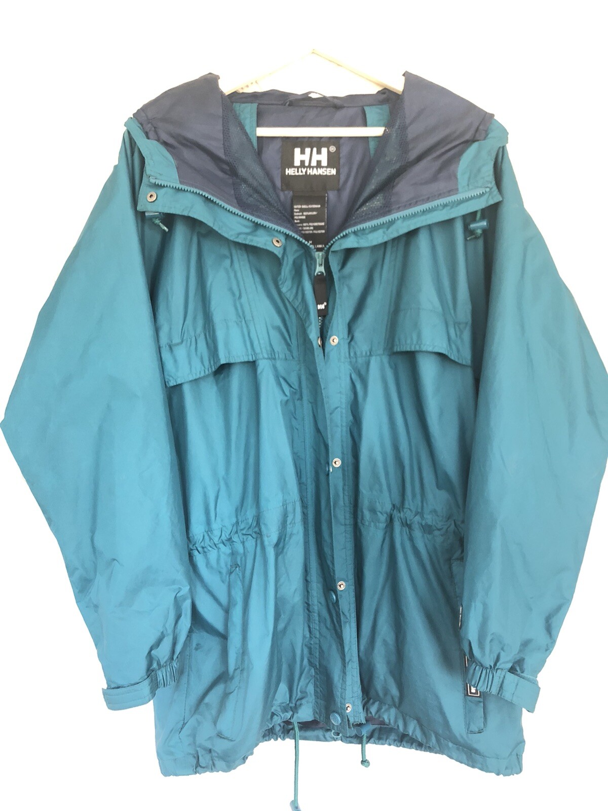 helly hansen green rain jacket