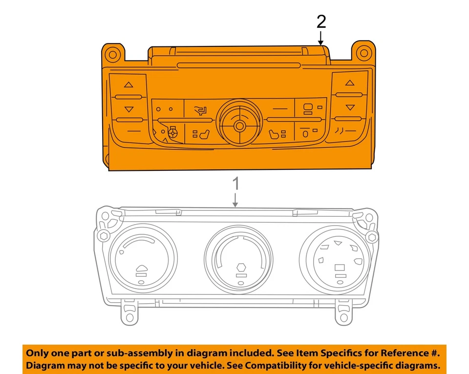 Used A/C Selector Switch fits: 2015 Chrysler Town & country AC front dash mounte Foto 3 de 4