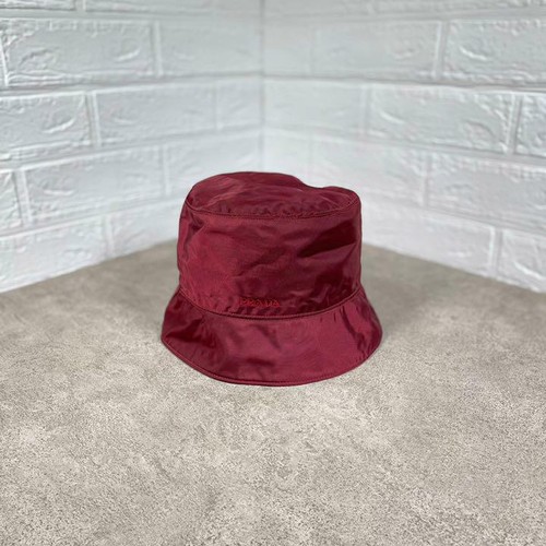 prada bucket hat red stripe