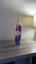 Starbucks 24 Oz. Acrylic VENTI Cold Cup Tumbler RAINBOW PRIDE KALEIDOSCOPE