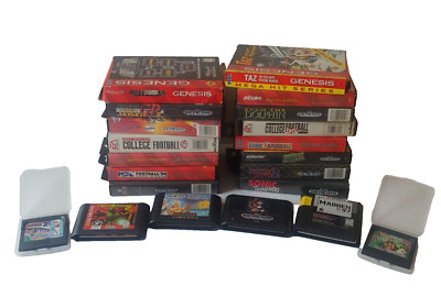 Sega Genesis Game Lot Shadowblasters Super Monaco Sonic Zombies Ate My Neighbors