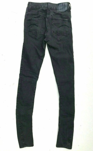 .G-Star 'ARC 3D JEG SKINNY WMN' Black Coated Superskinny Jeans W28 L34 AU10 - Picture 3 of 10