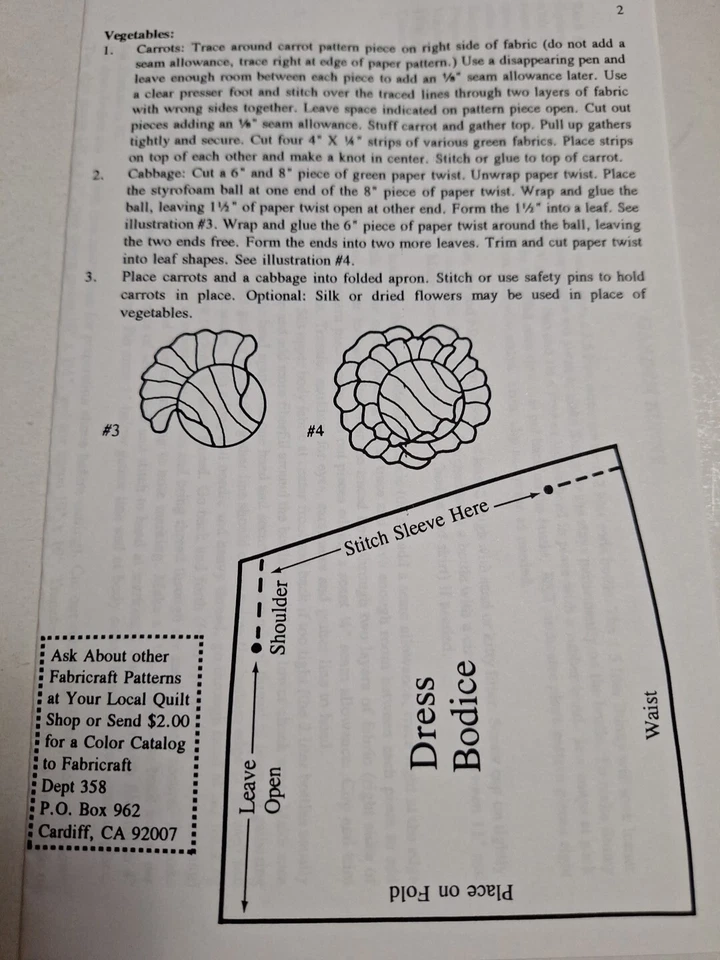 Plastic Bottle Garden Bunny Fabricraft 358 Craft Sewing Pattern Soft Sculpted - Image 3 of 4