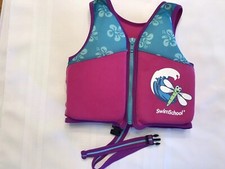 Swim Vest School Swim Trainer Toddler Water Vest Max 33 Lbs Age 2-4 Pink Teal