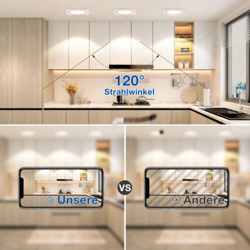 LED Panel Einbaustrahler 230V Einbauleuchte EinbauSpots flach slim Deckenleuchte - Bild 7 von 23