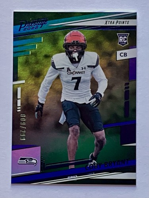 #ad 2022 Prestige Xtra Points Blue #390 Coby Bryant Rookie RC 299 $1.99