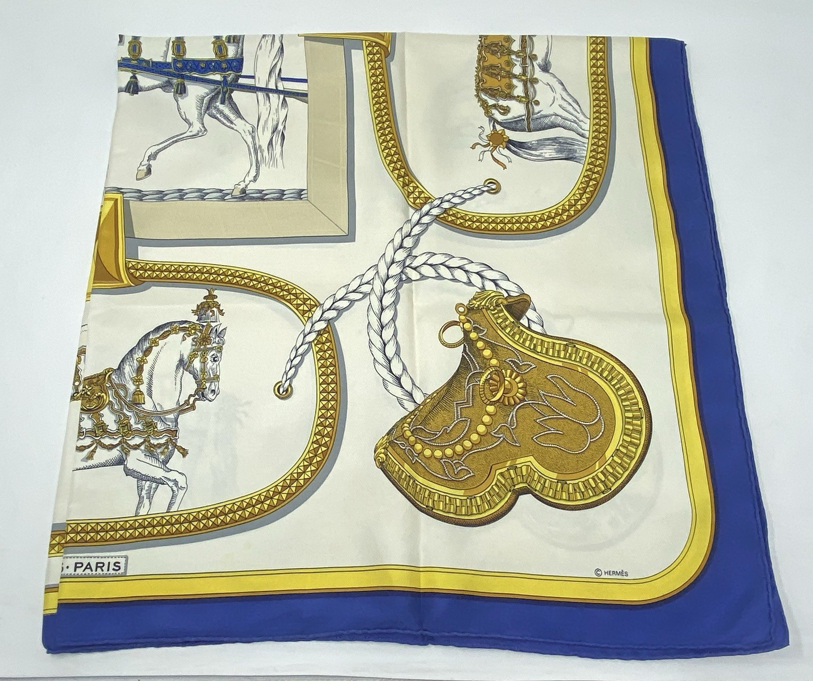 Hermes Silk Scarf Carre 90 Grand Apparat by Jacques Eudel Vintage image 8