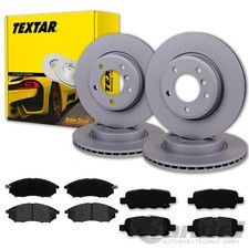 TEXTAR BREMSSCHEIBEN + BELÄGE VORNE + HINTEN passend für NISSAN QASHQAI J10 JJ10