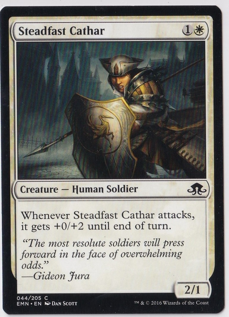 Steadfast Cathar 44 C Eldritch Moon Magic: The Gathering NM