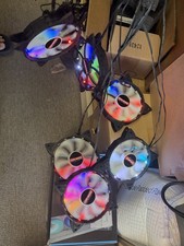 COOLMOON 120mm Computer Case Cooling Fans - 6 Pack - Defective LED Lights
