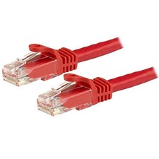 StarTech 9 ft Red Cat6 Cable with Snagless RJ45 Connectors - Cat6 Ethernet Cable