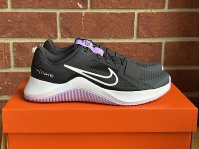 New Nike MC Trainer 2 NIB Size 6.5 Womens Black Purple White Sneakers Shoes