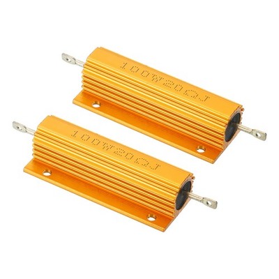 100W 20 Ohm Aluminum Shell Resistor Housing Resistor Wirewound Resistors 2pcs