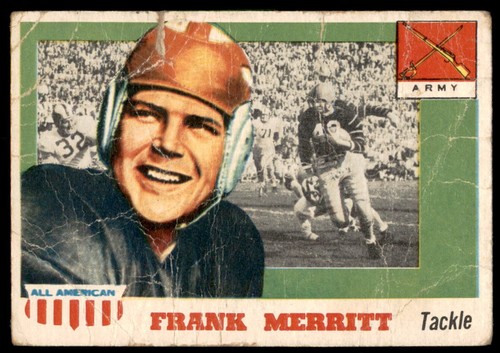 1955 Topps All American #55 Frank Merritt Low Grade (Wrinkles/Wear)