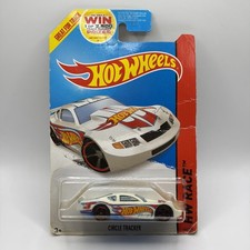 Hot Wheels Circle Tracker HW Race 2014 144/250 White Racing Car MOC