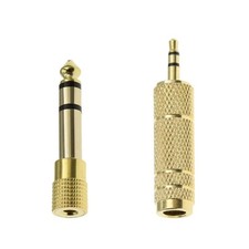 TRS Stereo Audio Headphone Adapter 6.35mm 1/4" Female to 3.5mm 1/8" Male Jack
