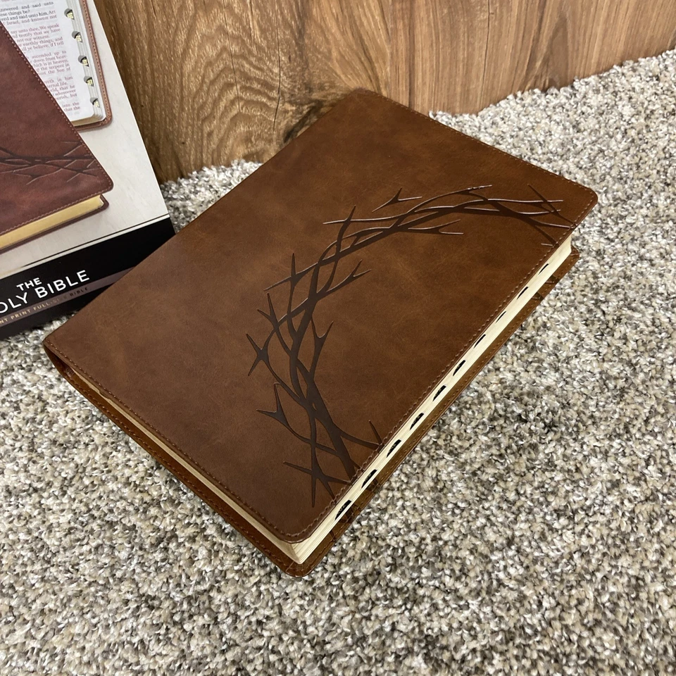 KJV Giant Print Bible | Indexed | Brown Crown of Thorns | red letter - Image 3 of 4