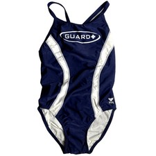 TYR Women GUARD Splice DiamondFit 1pc Swim Suit - Navy White Size 34 S NWOT