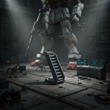 Mecha Hangar Platform 3D Printed Unpainted Model Stairs Kit for Garage Dioramas