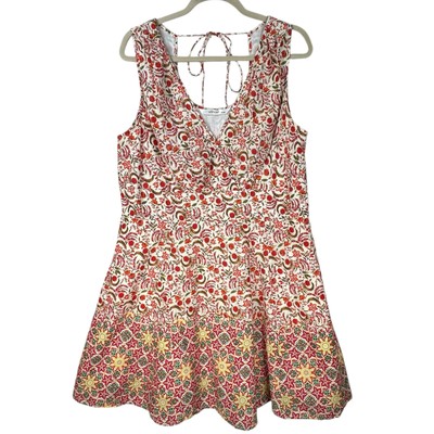 eShakti Fit & Flare Dress Plus Size 1X - 18W Floral Vneck Pockets Summer Knee