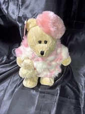 NWT - Starbucks Bearista Fur Coat 46th Edition Bear Girl Plush Toy 10" - 2006