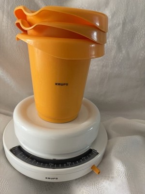 Set Krups Waage 844  Analog Küchenwaage, 3 Mixbecher gelb