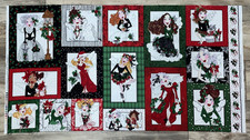 Hard to Find Loralie Harris SEW CREATIVE Cotton Christmas Fabric Panel 23" x 43"