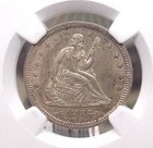 1855 "P" Seated Liberty Quarter *ARROWS* 25c NGC AU55 #005 About Unc ECC&C, Inc.