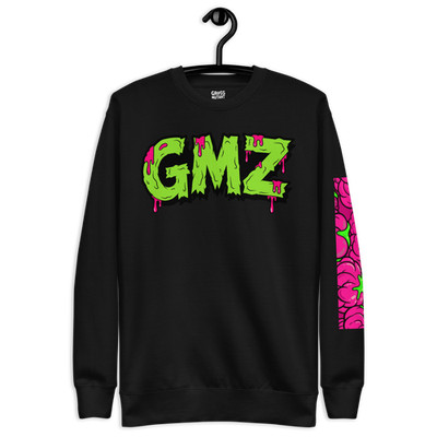 GROSS MUTANT ZOMBIES | GMZ | MUTATED BRAIN MONOGRAM PREMIUM SWEATSHIRT