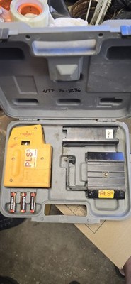 PLS 5 Line Laser Level Kit Plumb Level Square Portable w/ Case