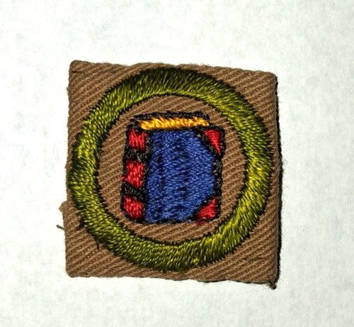 Type A Square Merit Badge BSA.  BOOKBINDING