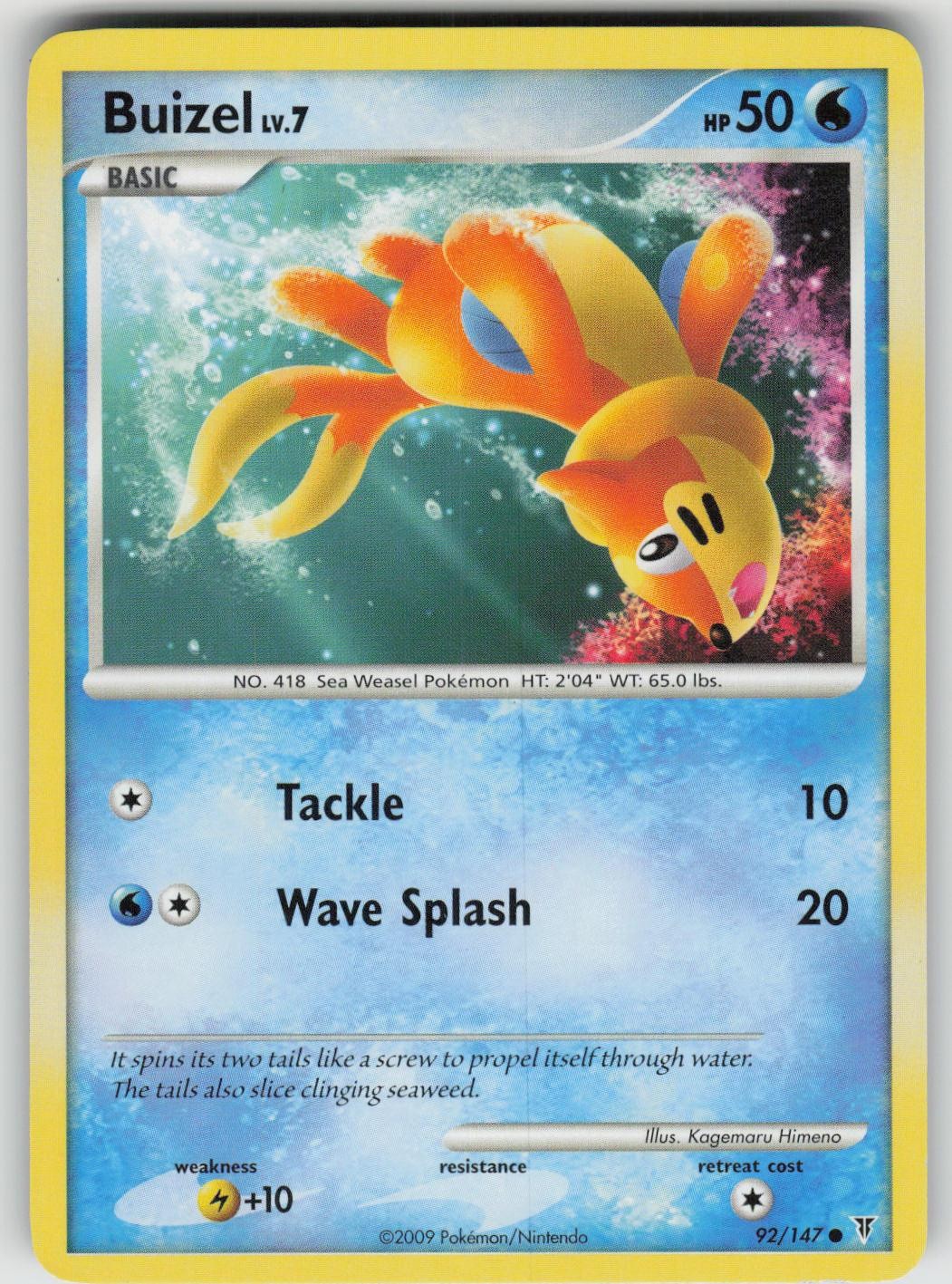 Buizel 92/147 Common Supreme Victors Pokemon Lightly Played