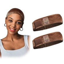 Dreamlover Wig Grip Band, Velvet Grip, Brown, 2 Pieces Brown