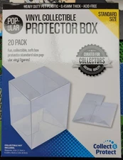 Entertainment Earth Vinyl Collectible Collapsible Protector Box, 20-Pack