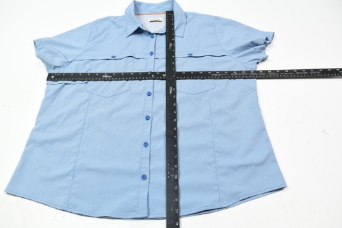 Camicia ORVIS Open Air Caster Donna XL Blu Bianco Plaid Leggera Ventilata Pesca - Foto 6 di 12