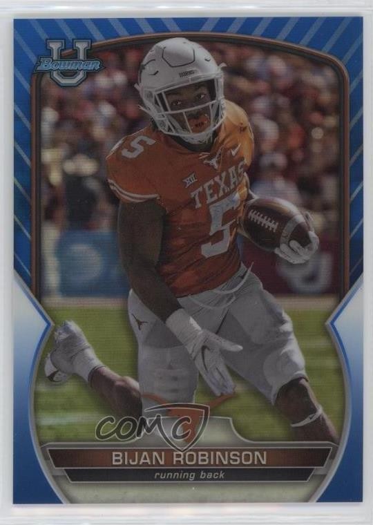 2022 Bowman U Chrome Blue Refractor /199 Bijan Robinson #70