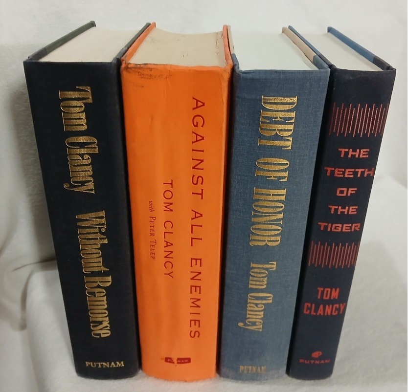 Tom Clancy Book Lot/4 HC (no DJs) Without Remorse Against All Enemies +
