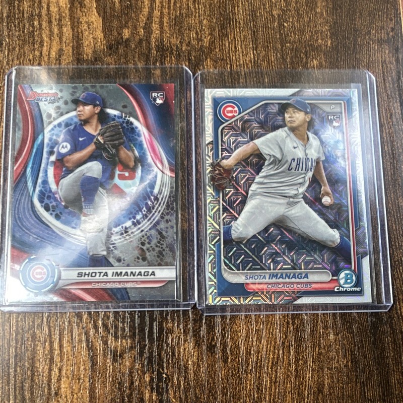 Topps Bowman Best & Bowman Chrome 2024 Shota Imanaga Rookie Cubs 2 Card Lot