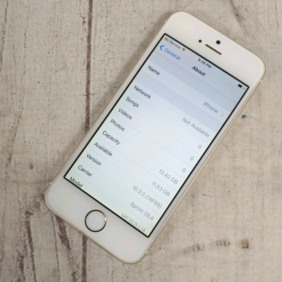 WIPED - Apple iPhone 5s - 16GB - GOLD (Sprint) A1453 (CDMA + GSM) - ME352LL/A - Image 4 of 4