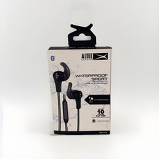 Altec Lansing Sport Waterproof Bluetooth Earphones Black BRAND NEW IN BOX MZX857