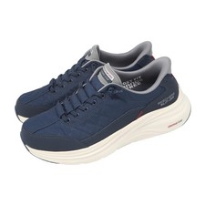 Skechers Contour Foam Wide Slip-Ins Navy Gray Men Casual Shoes 232619-WNVGY