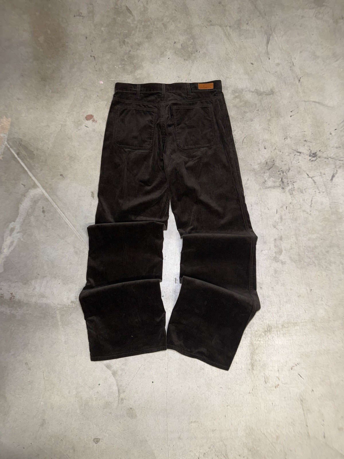Womens Vintage Polo Ralph Lauren Brown Corduroy Baggy Pants Size : 32x33 NWT