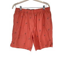 Nautica Men's XL Pink Nautical Sailboat 8" Swim Trunks Beach Summer Preppy K9-16