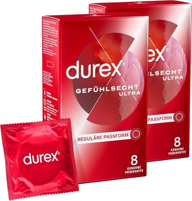 Durex Gefühlsecht Ultra Kondome   Sensi-Fit Kondome mit 20% dünnerem Material an