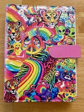 Lisa Frank A5 6 Ring Binder With Paper Pink