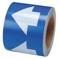 BRADY 91289 Arrow Tape,Blue,4in W,90ft Roll L 3GTN6