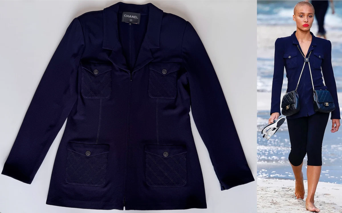 CHANEL Blue Coats, Jackets & Vests for Women for sale | eBay
