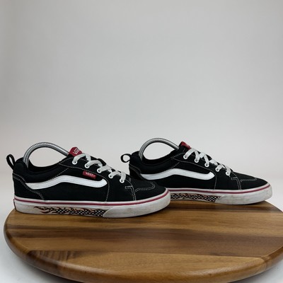 Big Kids Boys Vans Filmore Flame Black Skateboarding Casual Sneakers Size 6 Y