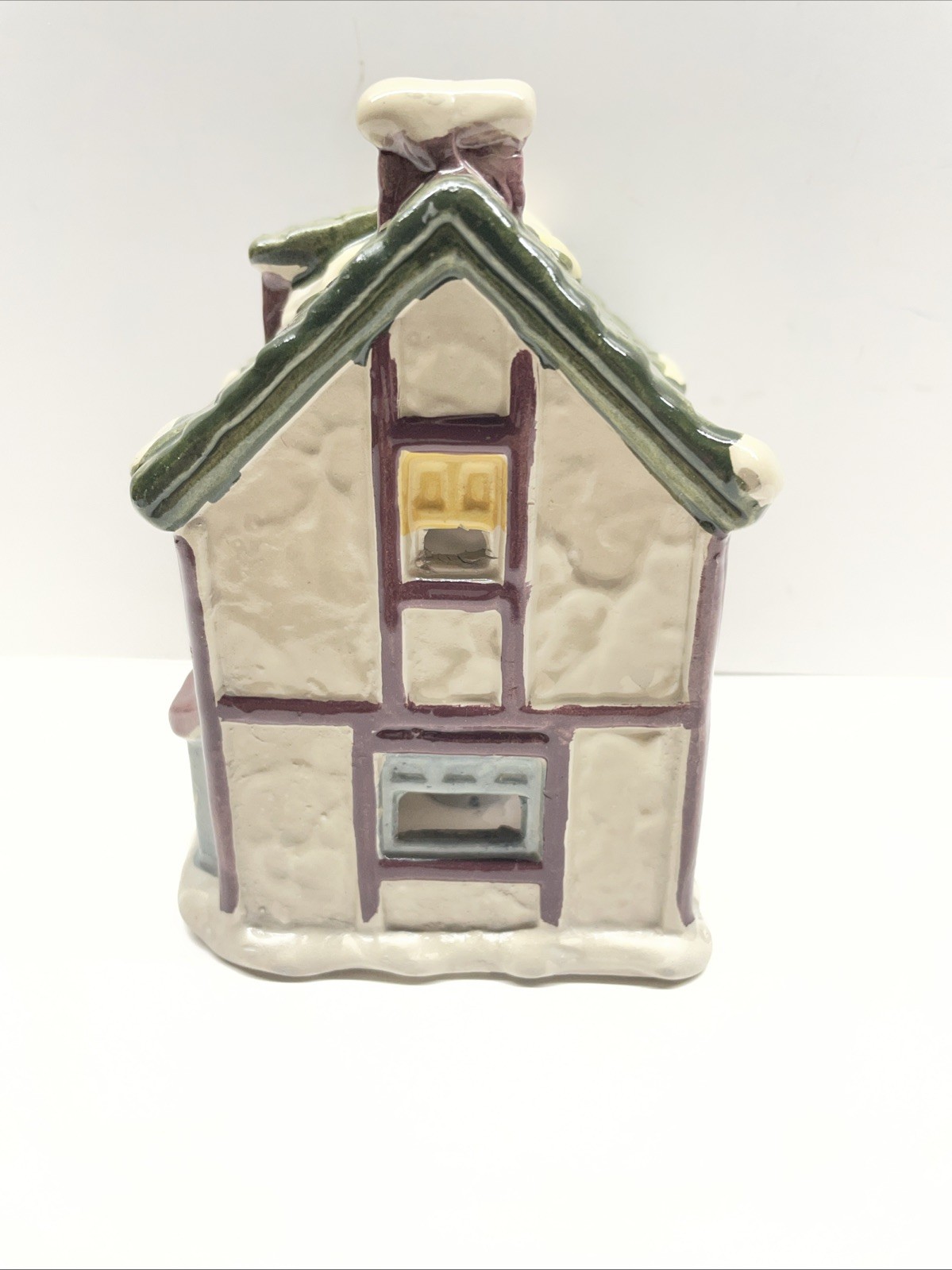 JSNY Bakery Ceramic Light-Up House Tea Light Candle Holder Village Decor